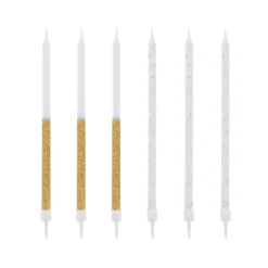 Online Cerf Dellier 12 bougies bicolores dorées hautes 13 cm