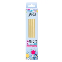 Best Cerf Dellier 12 bougies dorées hautes 13 cm