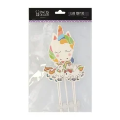 Clearance Cerf Dellier 5 cake toppers licornes assorties
