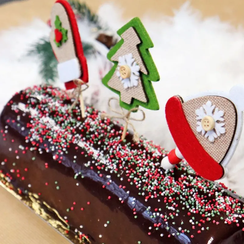 Discount Cerf Dellier 3 décors de Noël assortis en feutrine thème 3