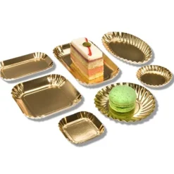 Online Cerf Dellier 100 mini assiettes rectangle or 40 x 80 mm