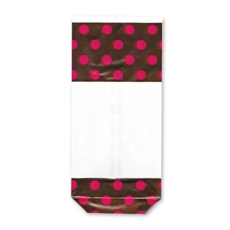 Clearance Cerf Dellier 10 sachets FC + liens chocolat/rose 12 x 26 cm