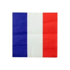 New Cerf Dellier 50 Serviettes de table bleu blanc rouge