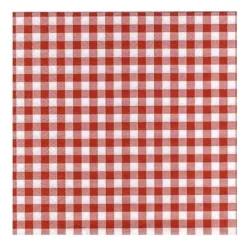 Outlet Cerf Dellier 50 Serviettes de table vichy rouge