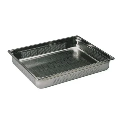 Cerf Dellier Bac gastronorme perforé inox - sans anse - GN 2/1 profondeur 10 cm