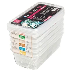 Clearance Cerf Dellier Bacs Modulus rigides en polypropylène GN 1/3 avec couvercles (x5)