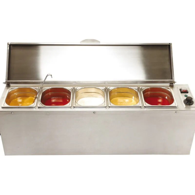 Cerf Dellier Bain-marie à sauces pour 5 bacs GN 1/6