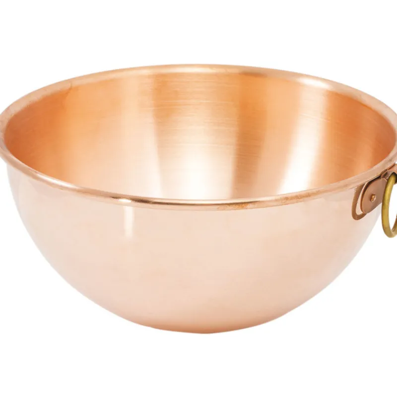 Sale Cerf Dellier Bassine en cuivre demi-ronde renforcée à blancs 26 cm