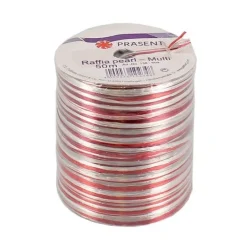 Hot Cerf Dellier Bolduc Raphia Pearl rouge / argent 50 m
