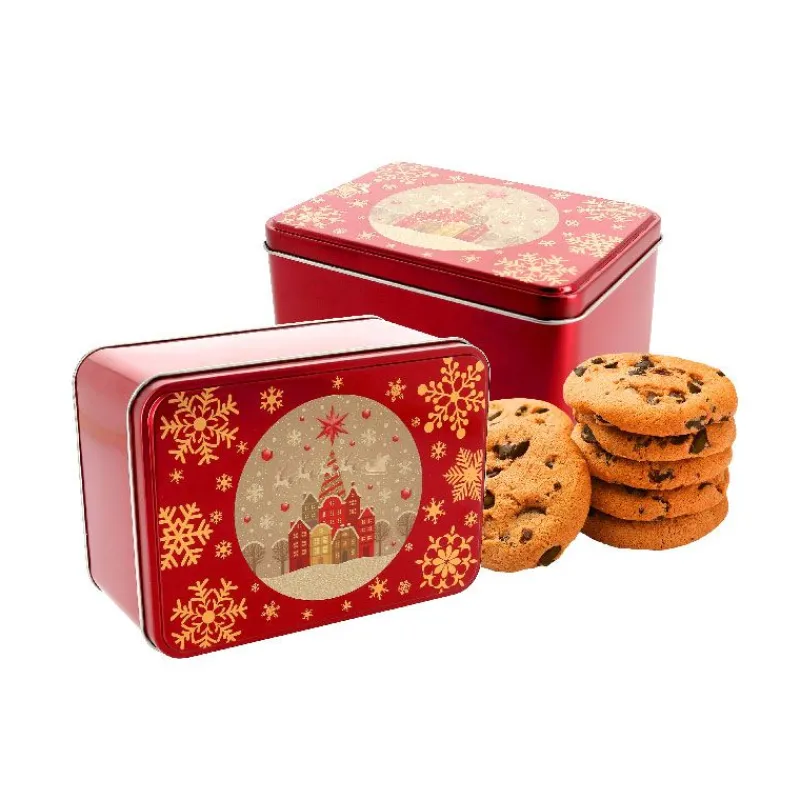 Hot Cerf Dellier Boîte à biscuits de Noël en métal 14,1 x 10,1 x 7 cm