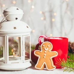 Sale Cerf Dellier Boîte à biscuits de Noël Houx en métal 14,5 cm