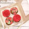 Discount Cerf Dellier Boîte 4 cupcakes blanche 16 x 16 cm