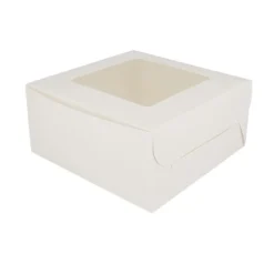 Discount Cerf Dellier Boîte 4 cupcakes blanche 16 x 16 cm