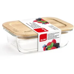 Outlet Cerf Dellier Boîte de conservation verre couvercle bambou