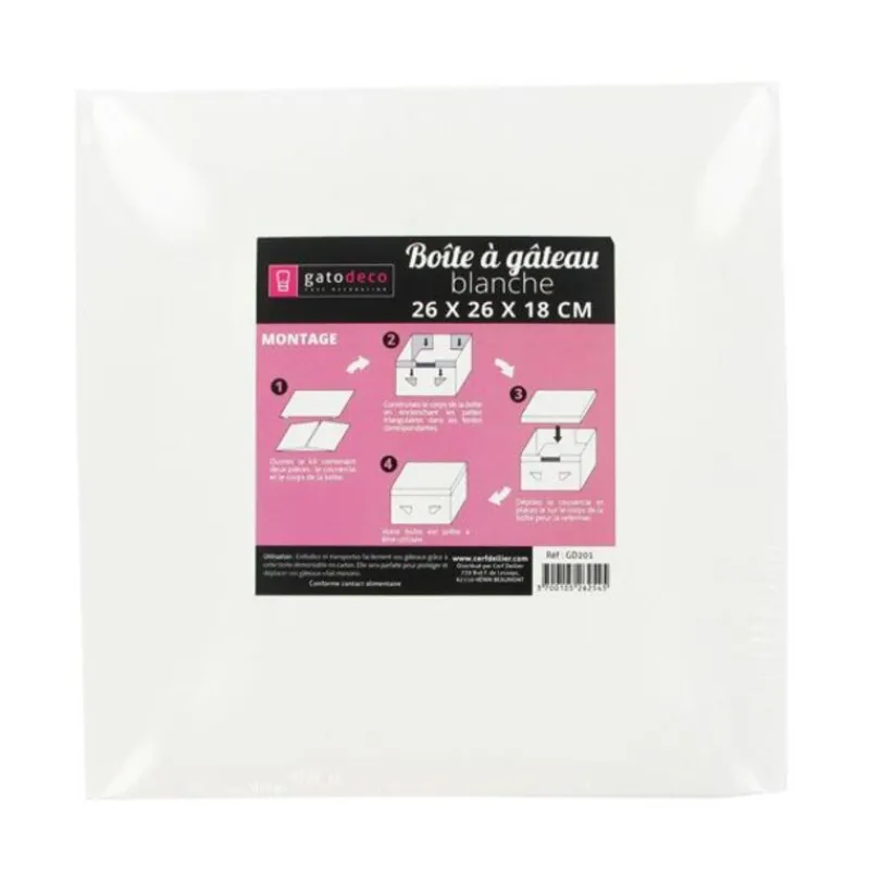 Best Cerf Dellier Boîte pâtissière 25,4 cm, hauteur 20 cm