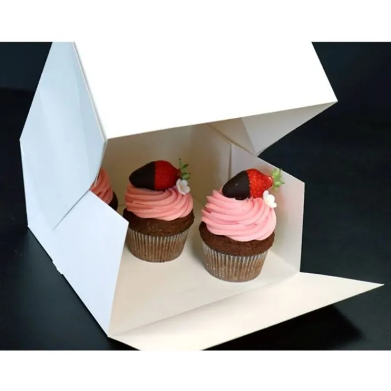 Clearance Cerf Dellier Boîte pâtissière blanche carrée 26 x 26 x 10 cm