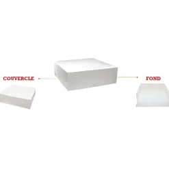 Discount Cerf Dellier Boîte pâtissière blanche h. 5 cm