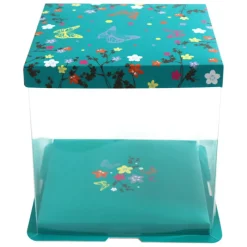 Sale Cerf Dellier Boîte pâtissière vitrine Papillons 26 x 26 x 24 cm