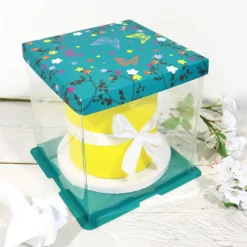 Hot Cerf Dellier Boîte pâtissière vitrine Papillons 36 x 36 x 28 cm