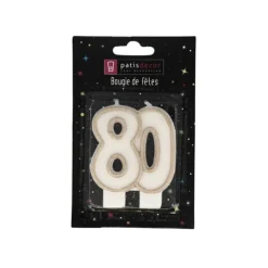 Hot Cerf Dellier Bougie anniversaire 80 ans