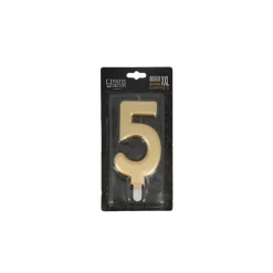 Discount Cerf Dellier Bougie anniversaire dorée XXL chiffre 5