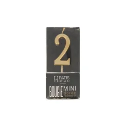 Online Cerf Dellier Bougie anniversaire dorée chiffre 2