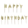 Outlet Cerf Dellier Bougies à piquer "Happy Birthday" dorées