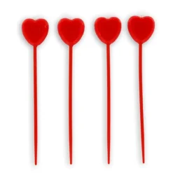 Discount Cerf Dellier Bougies cœurs rouges sur pique haute (x 4)
