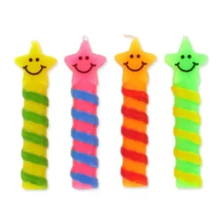 Sale Cerf Dellier Bougies Smileys Etoiles (x 4)