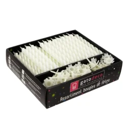 Sale Cerf Dellier Bougies torsadées 8 cm et bobèches blanches (x 70)