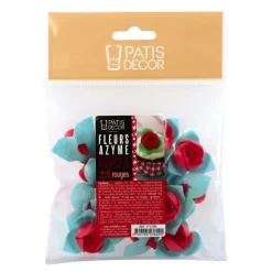 Outlet Cerf Dellier Boutons de rose rouge (x15)