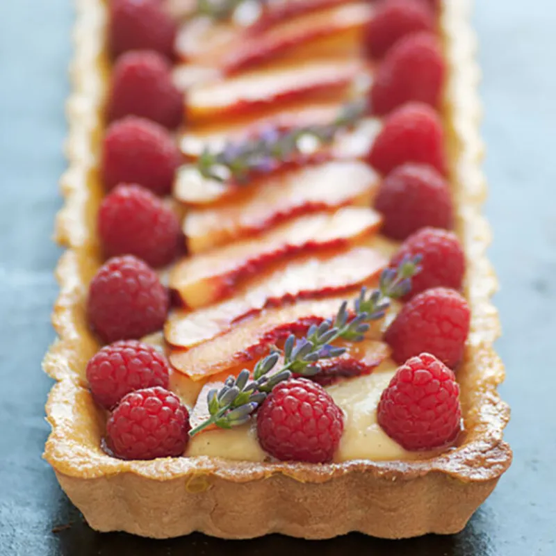 Discount Cerf Dellier Cadre à tarte rectangulaire cannelé et perforé inox H 3 cm - 35 x 10 cm De Buyer