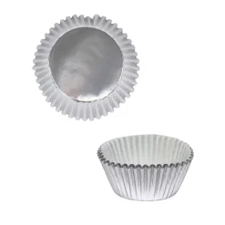 New Cerf Dellier Caissettes cupcake argent (x30)