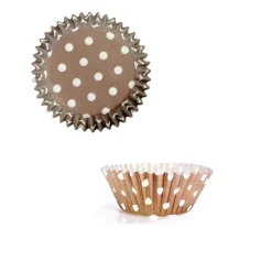 Hot Cerf Dellier Caissettes cupcake chocolat à pois (x60)