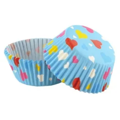 Cerf Dellier Caissettes cupcakes "Cœurs multicolores" (x50)