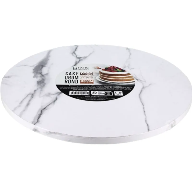 Online Cerf Dellier Cake Drum Rond Effet Marbre Ø 35 cm