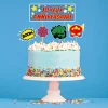 Outlet Cerf Dellier Cake topper assortis "Joyeux anniversaire" thème Super-héros