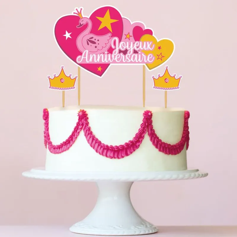 Discount Cerf Dellier Cake topper assortis "Joyeux anniversaire" thème Princesse
