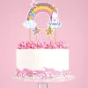 Hot Cerf Dellier Cake topper assortis "Joyeux anniversaire" thème Licorne