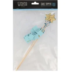 Best Cerf Dellier Cake topper bannière anniversaire bleu