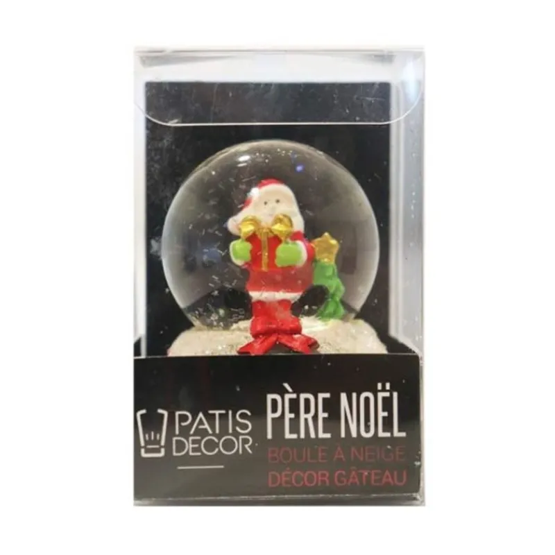 Hot Cerf Dellier Cake Topper Boule à neige Père Noël