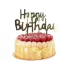 Hot Cerf Dellier Cake Topper Happy Birthday doré