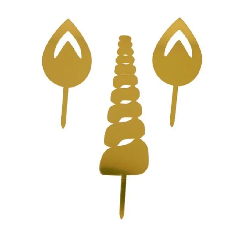 New Cerf Dellier Cake Topper Licorne Dorés