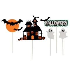 Clearance Cerf Dellier Cake toppers assortis thème Halloween (x5)