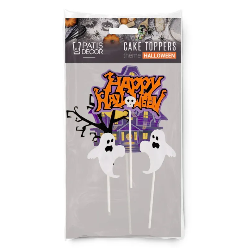 Outlet Cerf Dellier Cake toppers assortis thème Halloween 3 (x5)