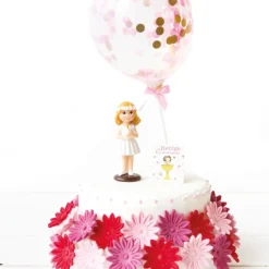 Cerf Dellier Cake toppers ballons confettis 10 cm (x20)
