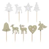 Sale Cerf Dellier Cake toppers mix de Noël