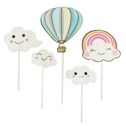 Hot Cerf Dellier Cake toppers nuages et montgolfière