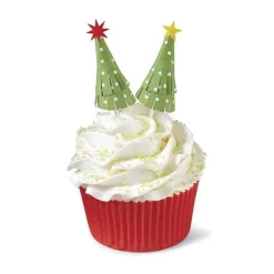 Sale Cerf Dellier Cake toppers sapin de Noël Wilton (x 12)