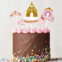 Cerf Dellier Cakes toppers Anniversaire princesses (x4)
